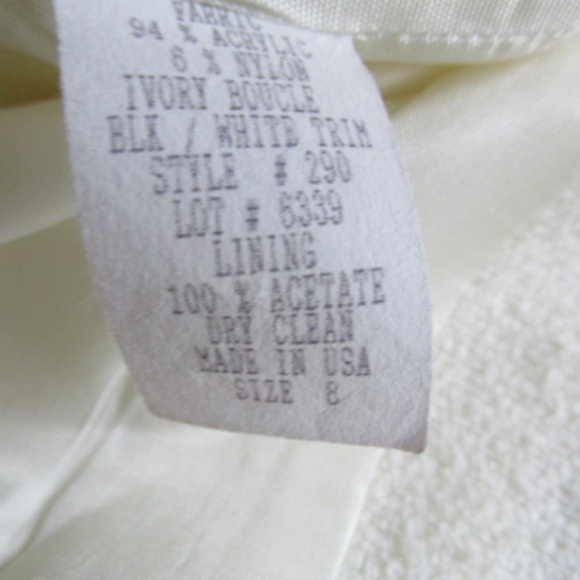 Ivory Boucle Jacket, Chanel-style, Size 8 - Picture 7 of 7